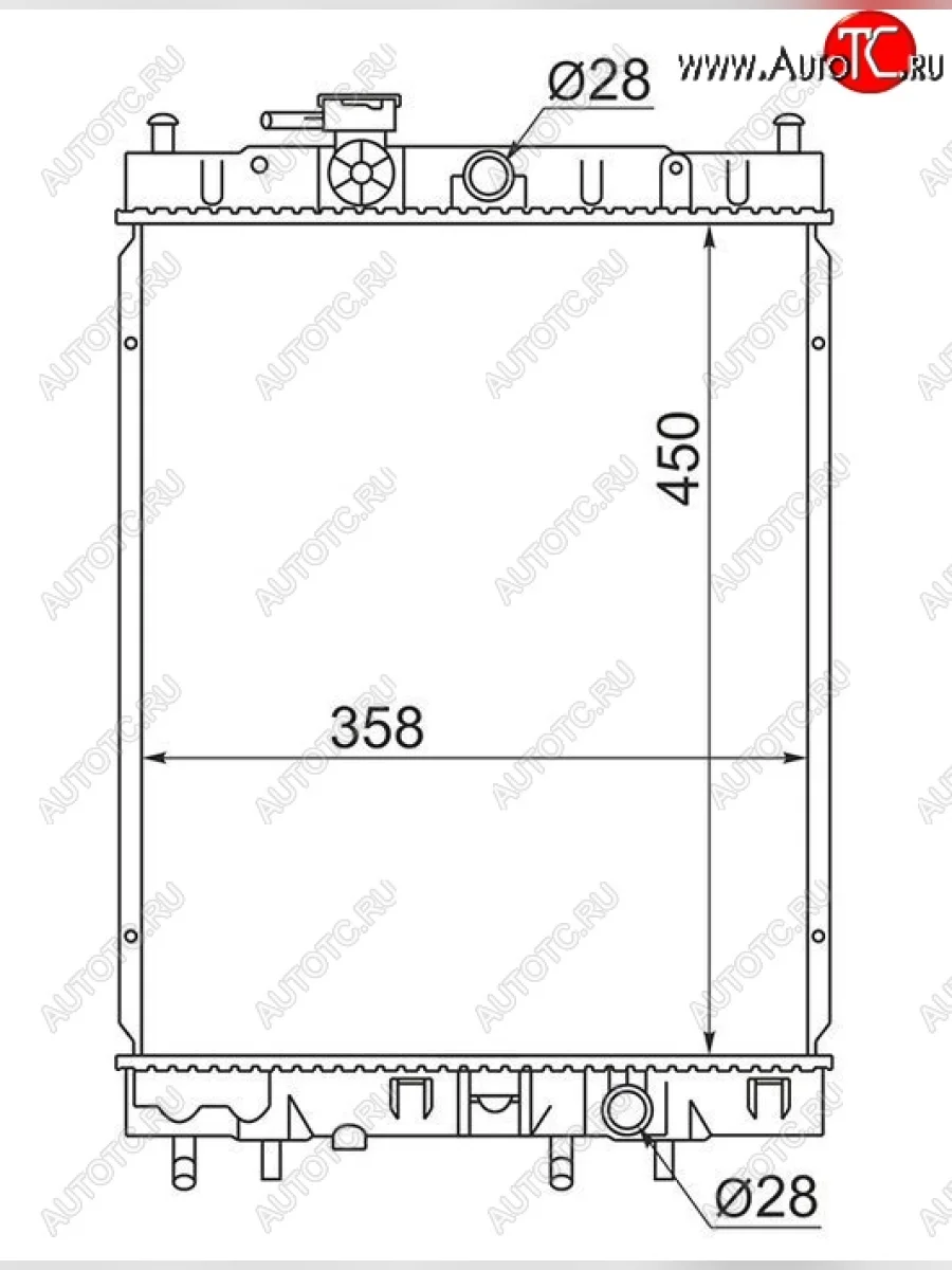 Радиатор двигателя (пластинчатый, АКПП) SAT Nissan Cube 1 (1998-2002)  в Керчи Республика Крым