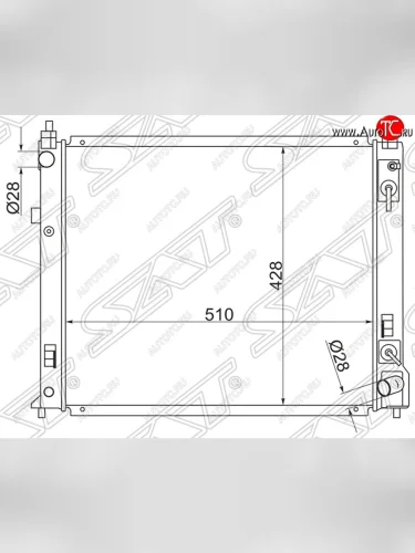 Радиатор двигателя (пластинчатый, МКПП/АКПП) SAT Nissan Tiida 3 C13 хэтчбек дорестайлинг (2015-2016)