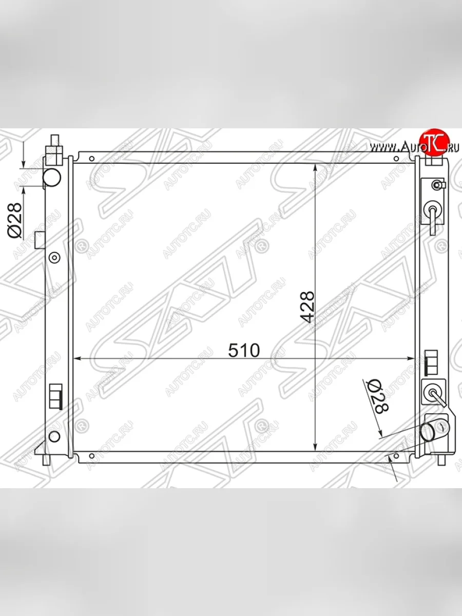 Радиатор двигателя (пластинчатый, МКПП/АКПП) SAT Nissan Tiida 3 C13 хэтчбек дорестайлинг (2015-2016)  в Керчи Республика Крым