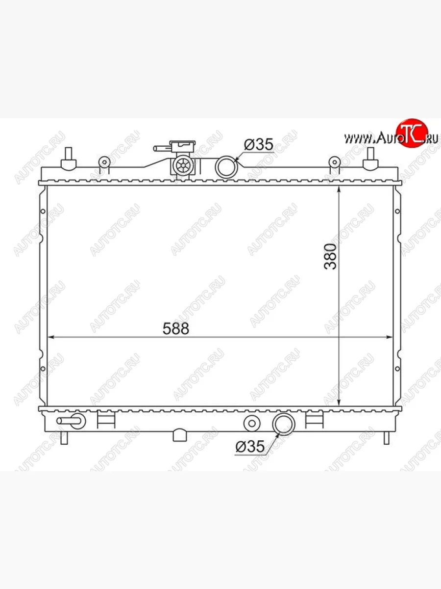 Радиатор двигателя (пластинчатый, МКПП/АКПП) SAT Nissan AD Y12 дорестайлинг (2006-2016)  с доставкой в г. Керчь