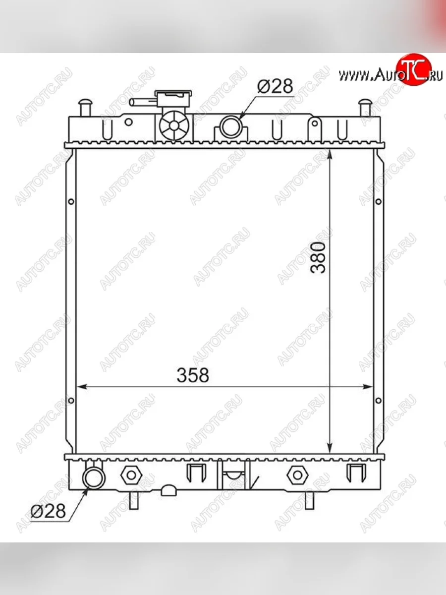 Радиатор двигателя (пластинчатый, МКПП/АКПП) SAT Nissan Micra K11 5 дв. рестайлинг (2000-2003)  в Перми Пермском крае