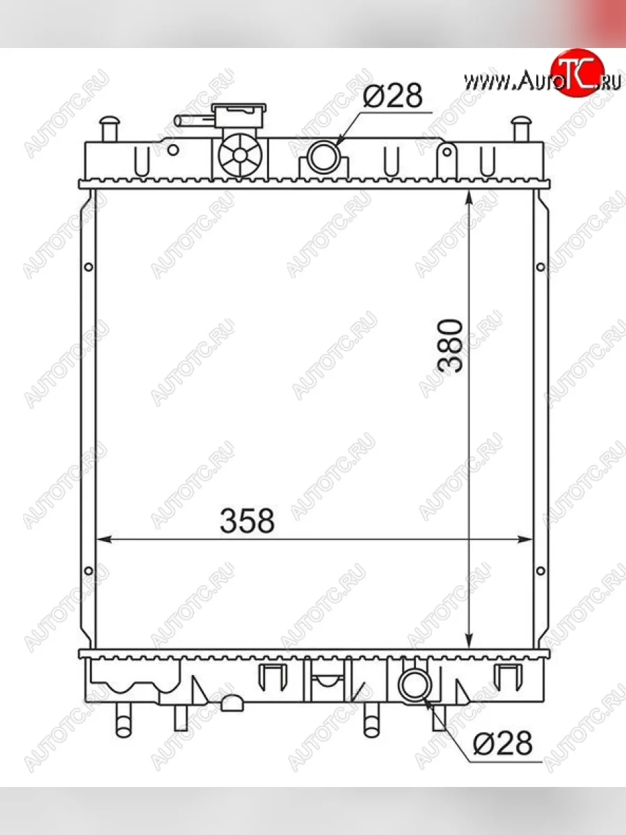 Радиатор двигателя (пластинчатый, МКПП/АКПП) SAT Nissan Micra K11 5 дв. рестайлинг (2000-2003)  в Перми Пермском крае