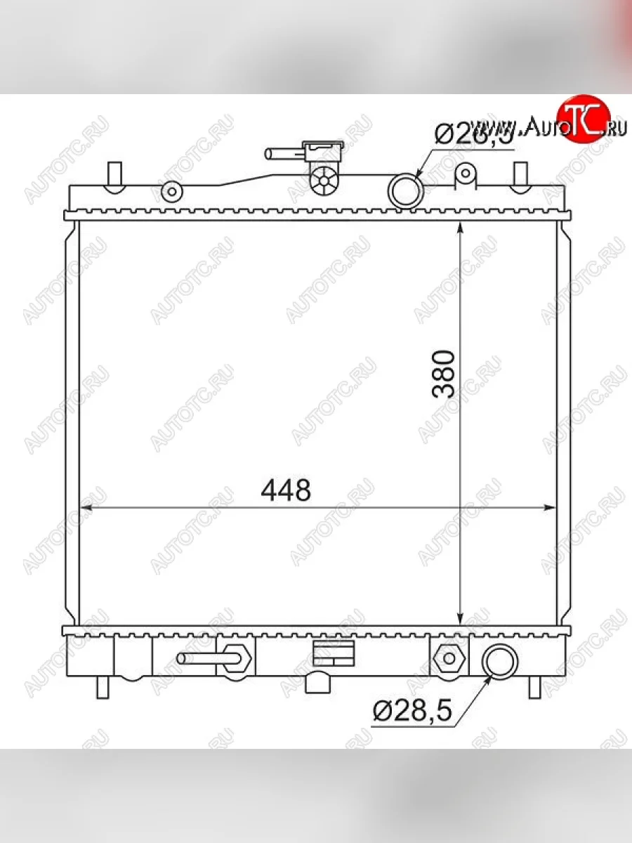 Радиатор двигателя (пластинчатый, МКПП/АКПП) SAT Renault Clio BR дорестайлинг, хэтчбэк 5 дв. (2005-2009)  в Керчи Республика Крым
