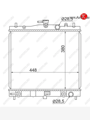 Радиатор двигателя (пластинчатый, МКПП/АКПП) SAT Nissan Cube 2 (2002-2008)