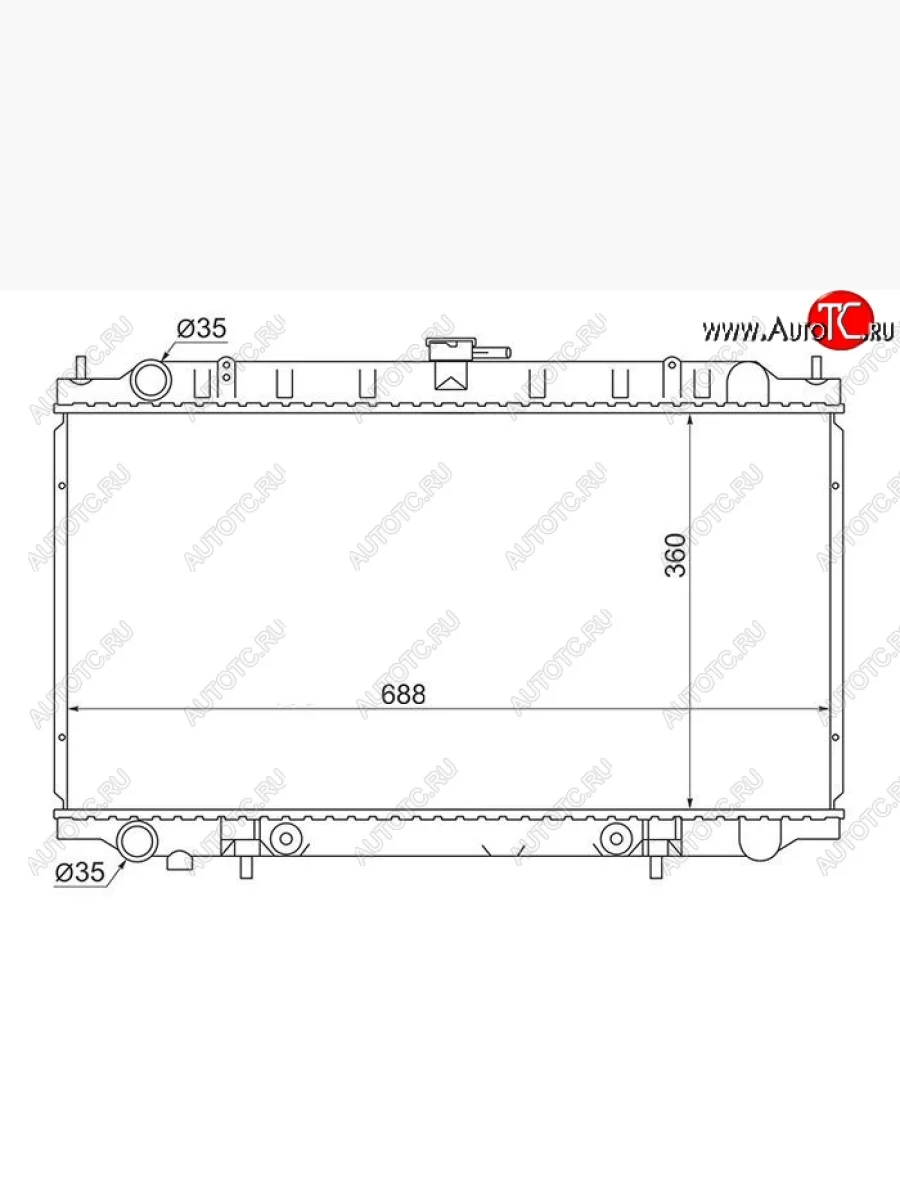 Радиатор двигателя (пластинчатый, МКПП/АКПП) SAT Nissan Bluebird U14 седан дорестайлинг (1996-1998)  в Керчи Республика Крым
