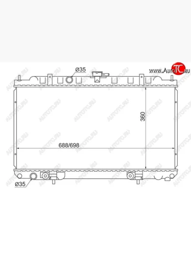 Радиатор двигателя (пластинчатый, МКПП/АКПП) SAT Nissan Primera 3 P12 седан (2001-2008)