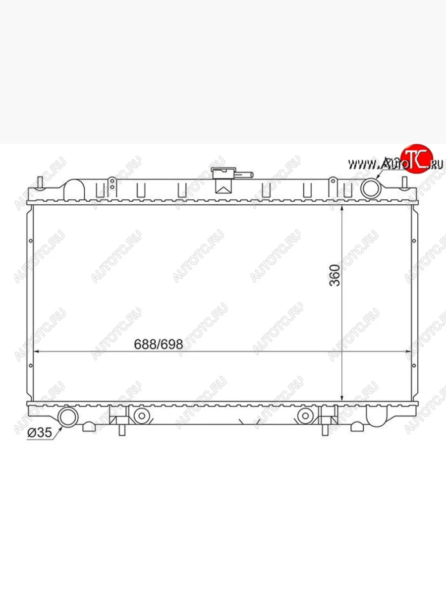 Радиатор двигателя (пластинчатый, МКПП/АКПП) SAT Nissan Sunny B15 (1998-2004)  в Перми Пермском крае