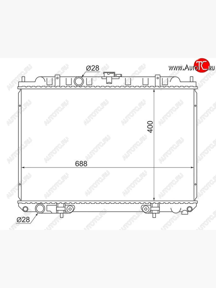 Радиатор двигателя (пластинчатый, МКПП/АКПП) SAT Nissan Expert дорестайлинг (1998-2002)  в Керчи Республика Крым