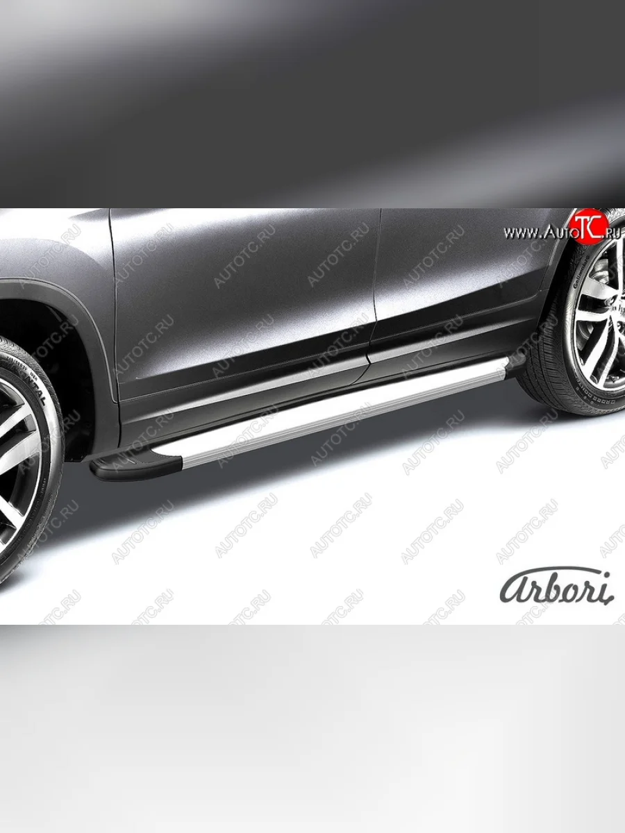 Порожки для ног (дорестайлинг) Arbori Optima Silver Mitsubishi Outlander GF дорестайлинг (2012-2014)  в Перми Пермском крае