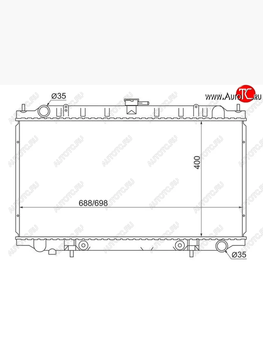 Радиатор двигателя (пластинчатый, 2.0/2.5/3.0, МКПП/АКПП) SAT Nissan Maxima A32 (1994-2000)  в Керчи Республика Крым