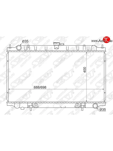 Радиатор двигателя (пластинчатый, 2.0-3.5, МКПП/АКПП) SAT Nissan Maxima A32 (1994-2000)