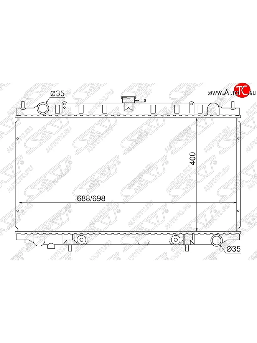 Радиатор двигателя (пластинчатый, 2.0-3.5, МКПП/АКПП) SAT Nissan Maxima A32 (1994-2000)  в Керчи Республика Крым