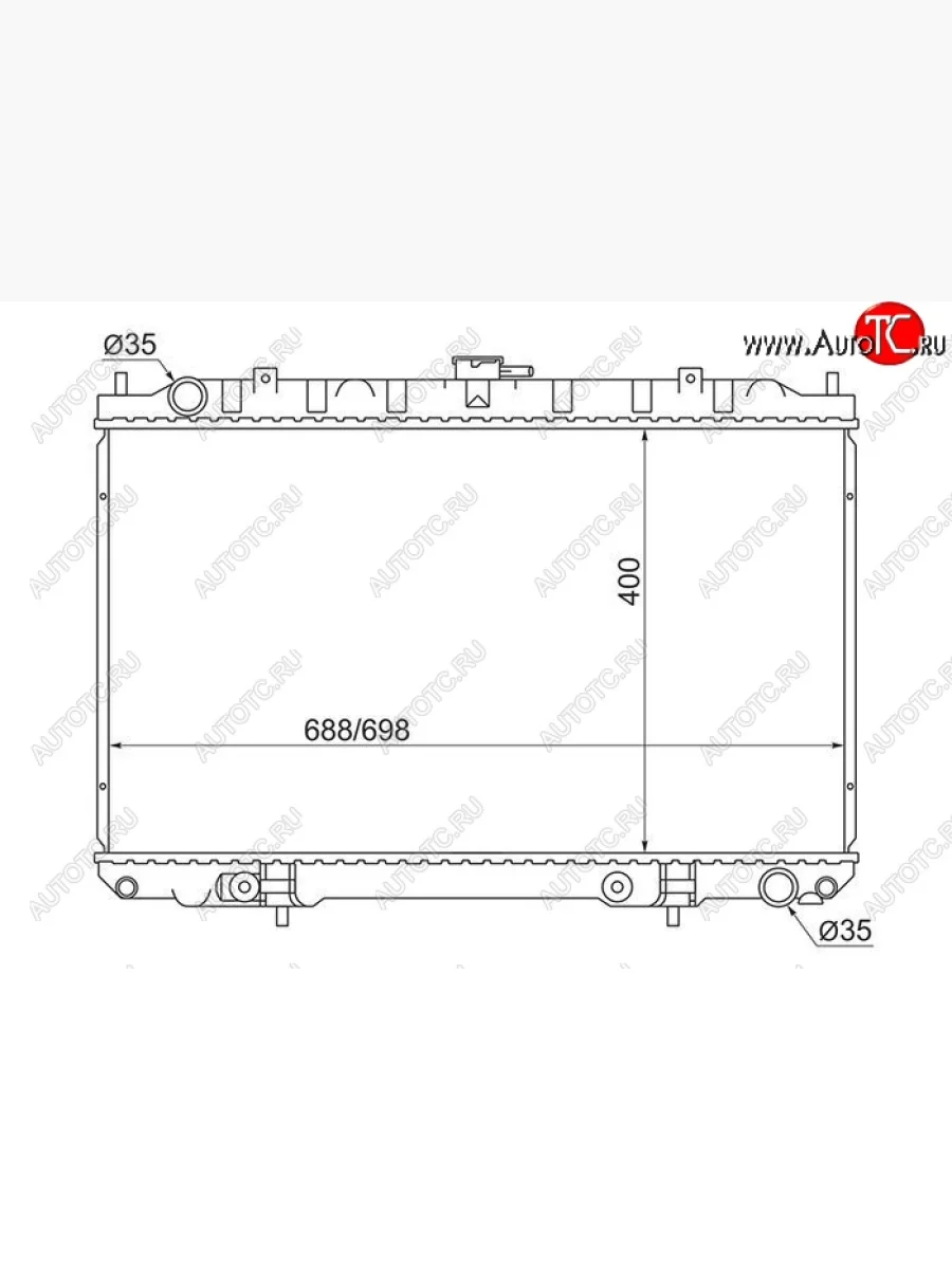 Радиатор двигателя (пластинчатый, 2.0/3.0, МКПП/АКПП) SAT Nissan Maxima A33 дорестайлинг (2000-2003)  с доставкой в г. Керчь