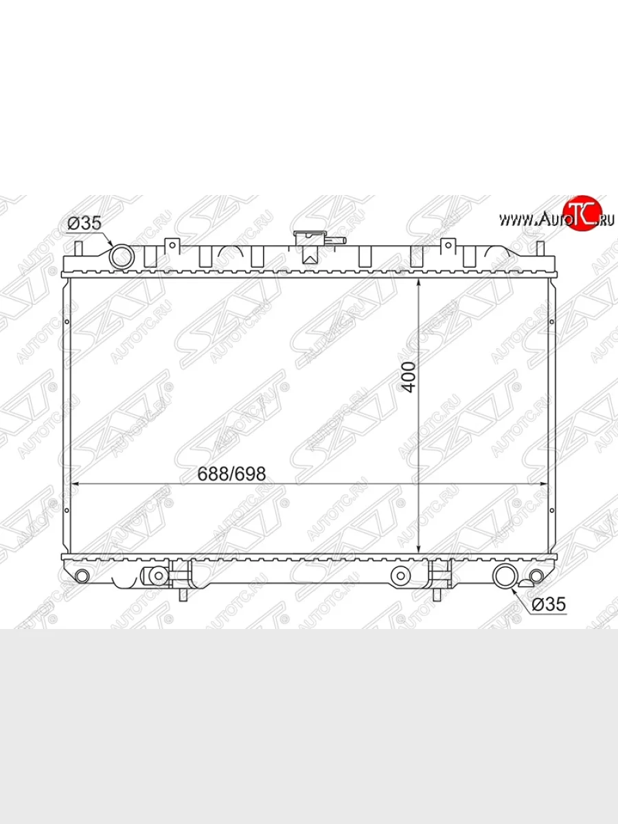 Радиатор двигателя (пластинчатый, 2.0/3.0, МКПП/АКПП) SAT Nissan Maxima A33 дорестайлинг (2000-2003)  с доставкой в г. Керчь