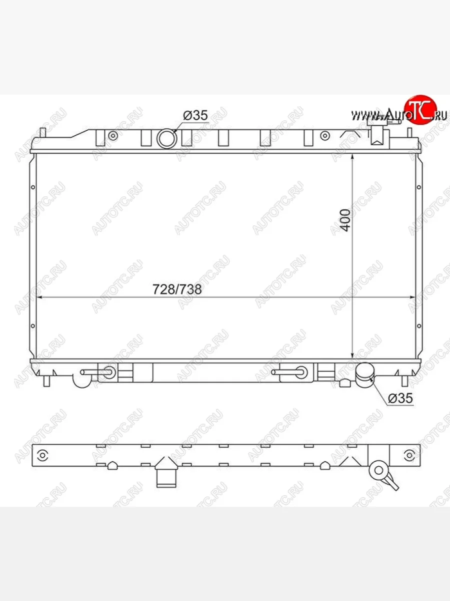 Радиатор двигателя (пластинчатый, 2.3/3.5, МКПП/АКПП) SAT  Nissan Teana (2003-2005) 1 J31  в Керчи Республика Крым