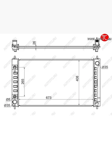 Радиатор двигателя (пластинчатый, 2,5i/3,5i, МКПП/АКПП) SAT Nissan Teana 2 J32 дорестайлинг (2008-2011)
