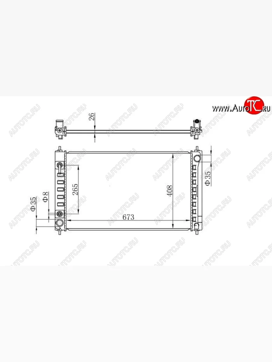 Радиатор двигателя (пластинчатый, 2.5i/3.5i, МКПП/АКПП) SAT Nissan Teana 2 J32 дорестайлинг (2008-2011)  в Керчи Республика Крым