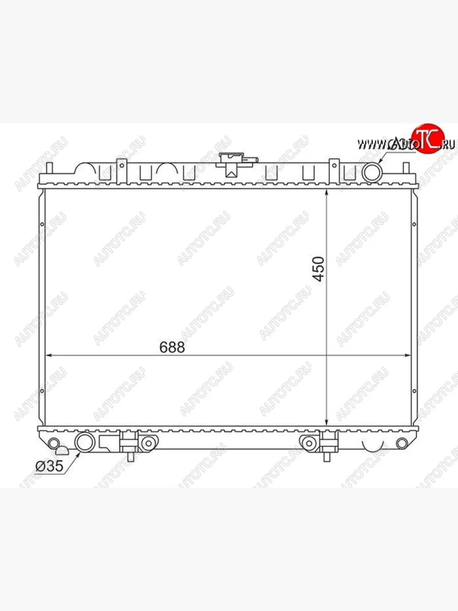 Радиатор двигателя (пластинчатый, МКПП/АКПП) SAT Nissan Liberty дорестайлинг (1998-2001)  в Керчи Республика Крым