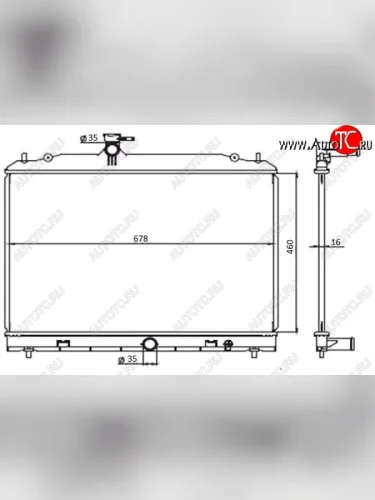 Радиатор двигателя (пластинчатый, MR20DE, МКПП/АКПП) SAT Nissan Serena  2 (2001-2005)