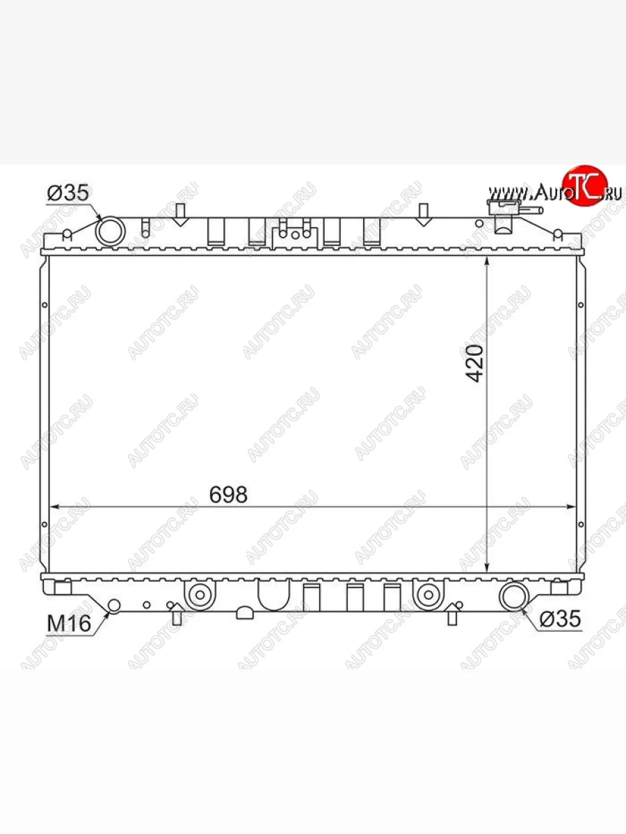 Радиатор двигателя (пластинчатый, 2.0/2.3, МКПП/АКПП) SAT Nissan Serena 1 (1991-2001)  в Воронеже Воронежской области