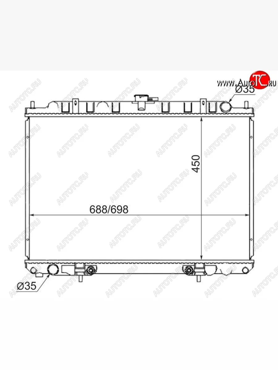 Радиатор двигателя (пластинчатый, МКПП/АКПП) SAT Nissan Presage U30 рестайлинг (2001-2003)  с доставкой в г. Керчь
