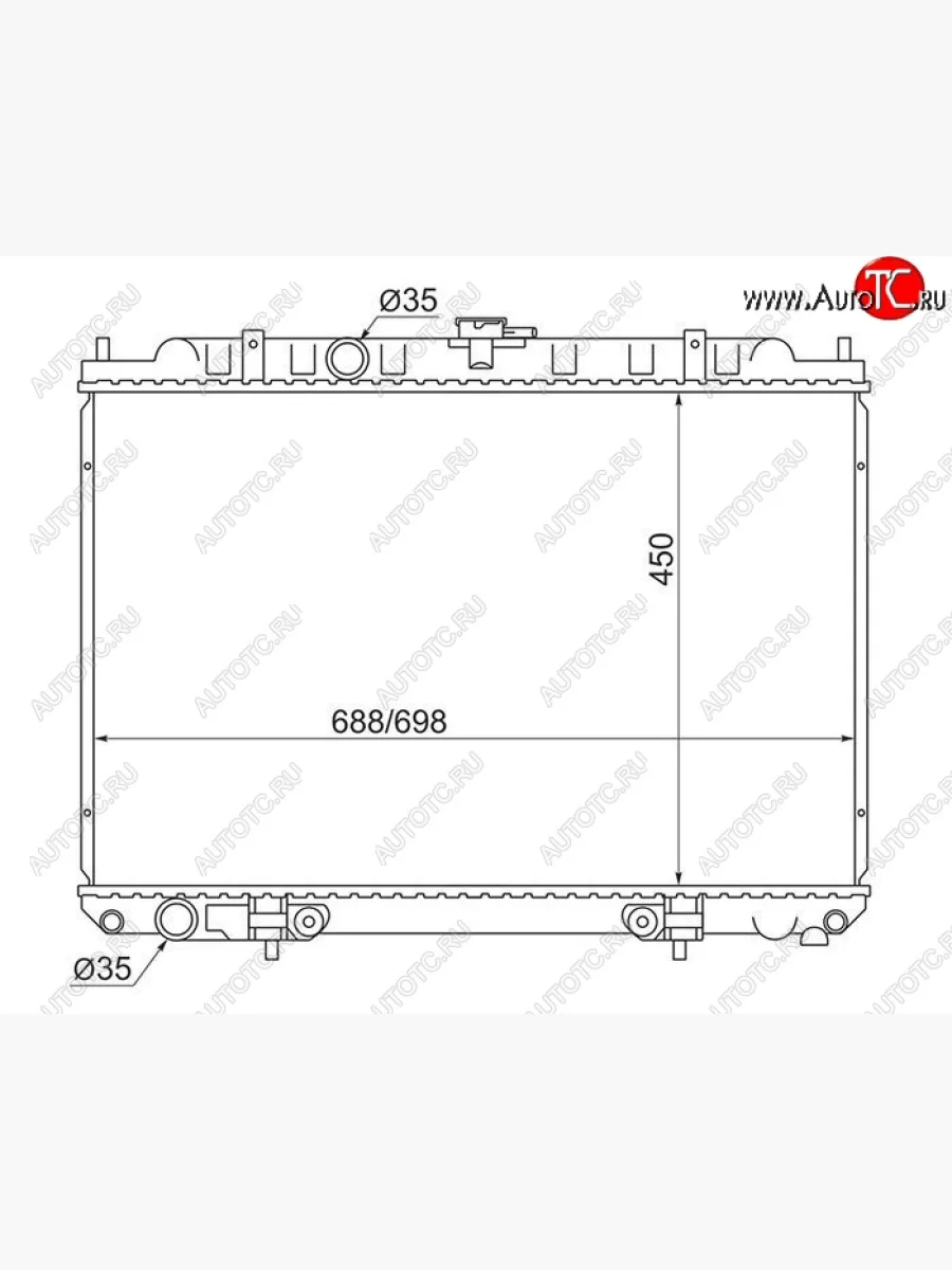 Радиатор двигателя (пластинчатый, МКПП/АКПП) SAT Nissan Liberty дорестайлинг (1998-2001)  в Перми Пермском крае