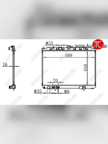 Радиатор двигателя (пластинчатый, МКПП/АКПП) SAT Nissan X-trail 1 T30 дорестайлинг (2000-2003)
