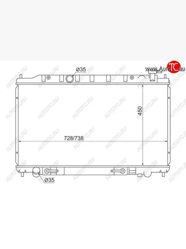 Радиатор двигателя (пластинчатый, МКПП/АКПП) SAT Nissan Murano 1 Z50 (2002-2009)
