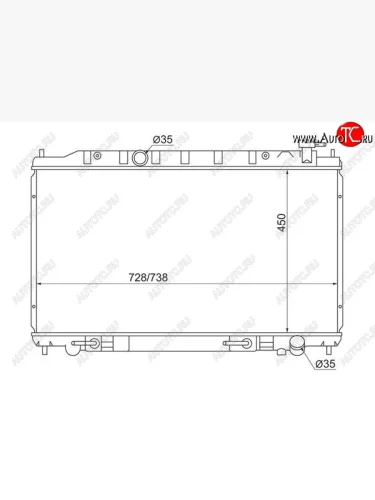 Радиатор двигателя (пластинчатый, VQ35, МКПП/АКПП) SAT Nissan Murano 1 Z50 (2002-2009)
