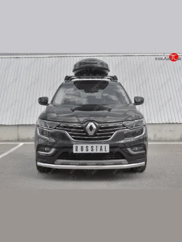 Защита переднего бампера (Ø63 мм, нержавейка) SLITKOFF Renault Koleos  2 (2016-2025)