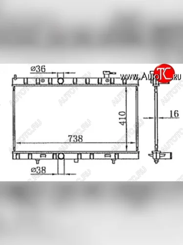 Радиатор двигателя (пластинчатый, MR20DD/QR25DE, МКПП) SAT Nissan X-trail 3 T32 рестайлинг (2017-2022)