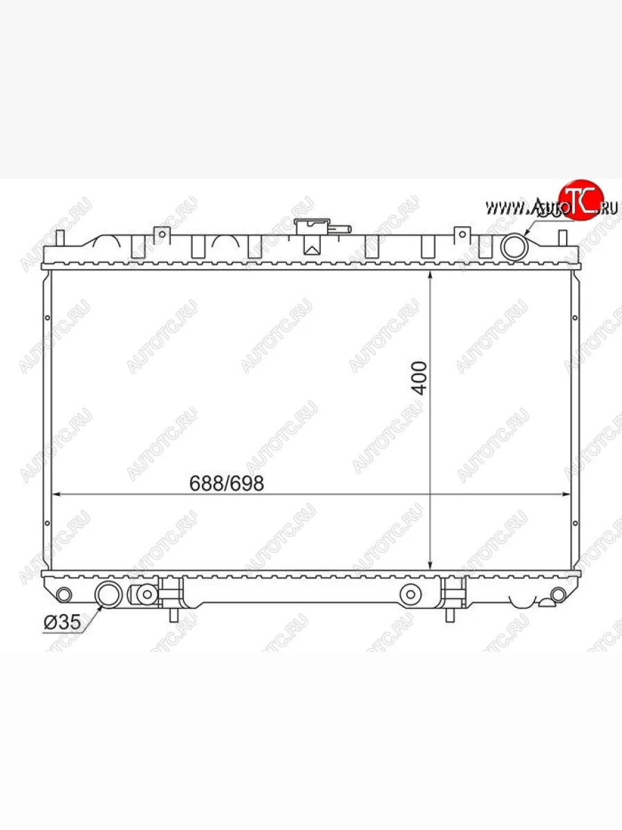 Радиатор двигателя (пластинчатый, МКПП/АКПП) SAT Nissan Avenir W11 универсал рестайлинг (2000-2005)  в Керчи Республика Крым