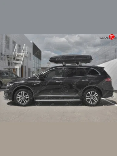 Пороги труба 120х60 Russtal (овал с проступью) Renault Koleos 2 (2016-2025)