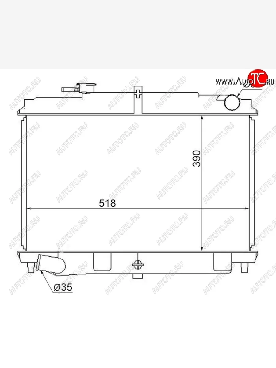 Радиатор двигателя (пластинчатый, 2.3D/2.7D, МКПП) SAT Nissan Atlas F23 правый руль рестайлинг (1992-2007)  в Перми Пермском крае
