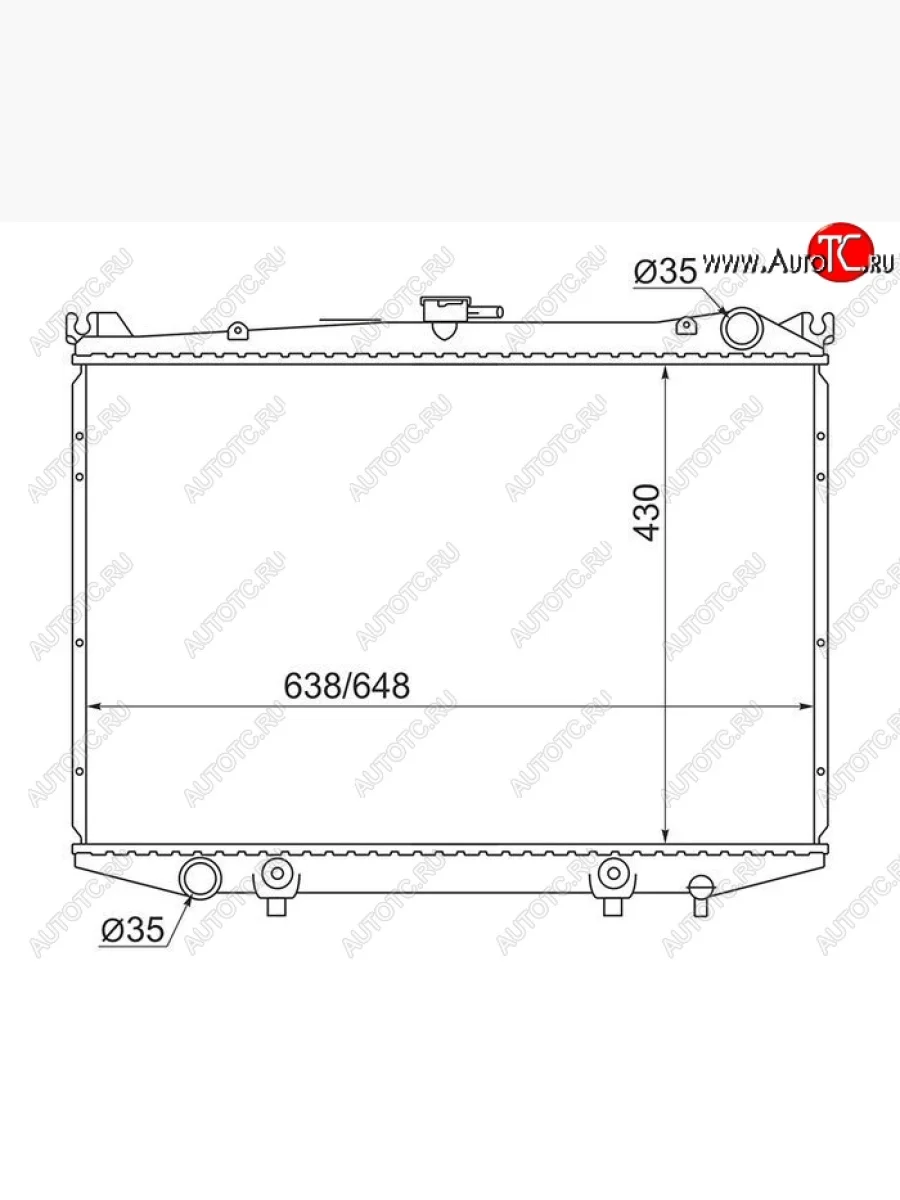 Радиатор двигателя (пластинчатый, DIESEL, МКПП/АКПП) SAT Nissan Terrano2 R20 1-ый рестайлинг (1996-1999)  в Керчи Республика Крым