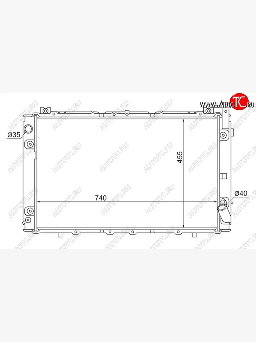 Радиатор двигателя (пластинчатый, TB42E, МКПП/АКПП) SAT  Nissan Patrol (1987-1997) 4  в Керчи Республика Крым