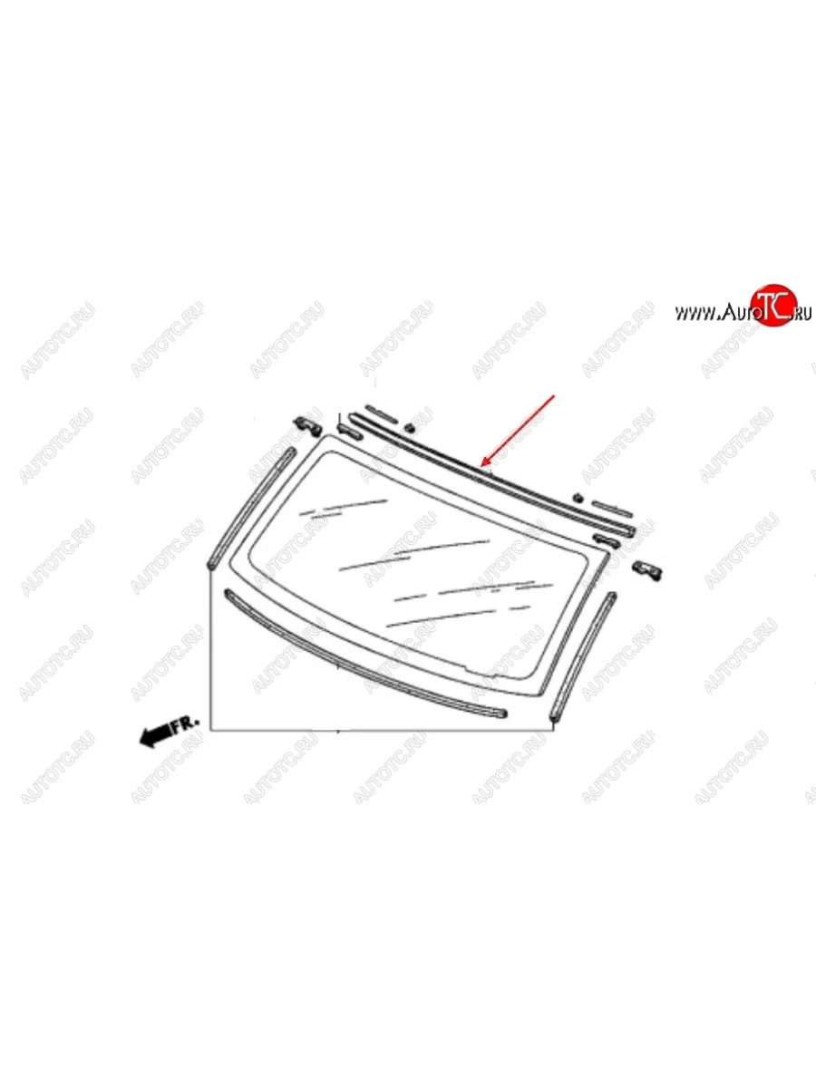Молдинг лобового стекла SAT (верхний) Toyota Land Cruiser 200 2-ой рестайлинг (2015-2021)  в Самаре Самарской области
