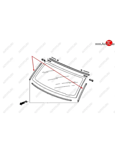 Молдинг лобового стекла SAT (левый, боковой) Toyota Land Cruiser 200 2-ой рестайлинг (2015-2021)