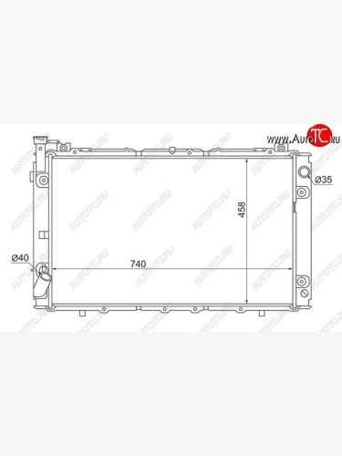 Радиатор двигателя (пластинчатый, TD42/RD28, МКПП/АКПП) SAT Nissan Patrol  4 (1987-1997) Y60