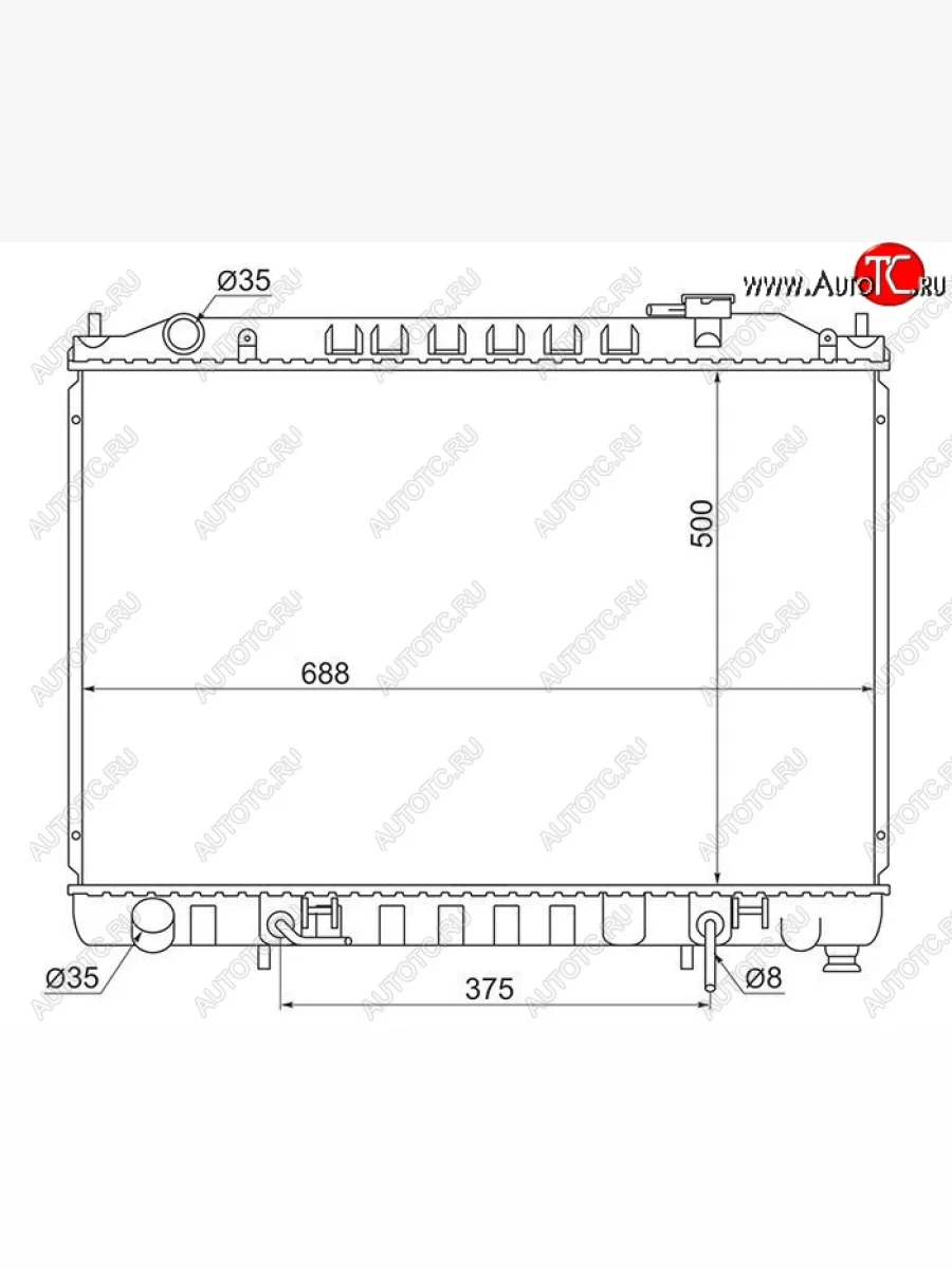 Радиатор двигателя (пластинчатый, VQ35DE, МКПП/АКПП) SAT Nissan Elgrand 2 рестайлинг (2004-2010)  с доставкой в г. Керчь