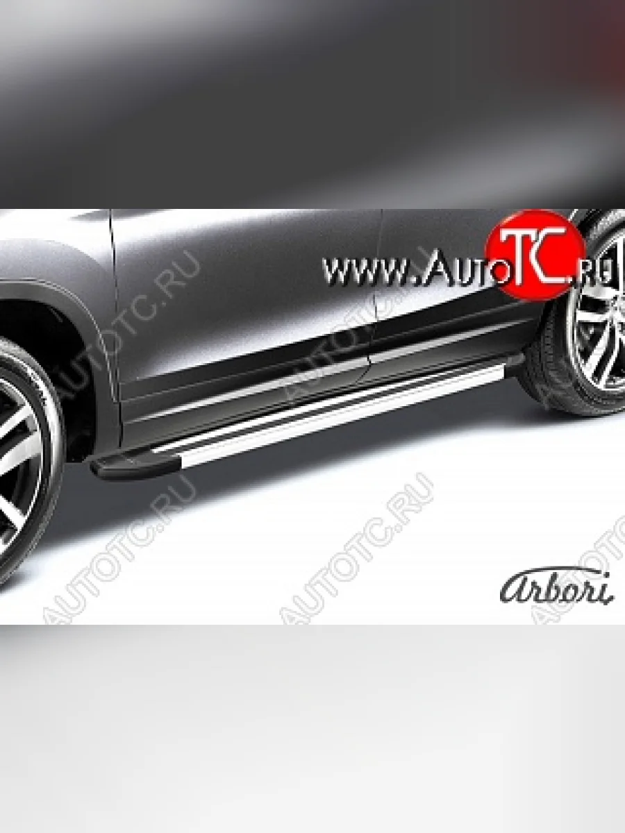 Порожки для ног Arbori Luxe Silver Nissan Terrano D10 рестайлинг (2016-2022)  в Керчи Республика Крым