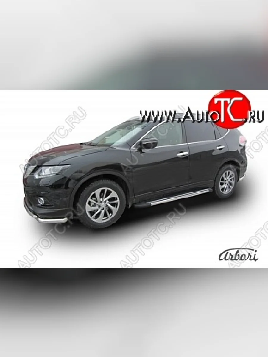 Порожки для ног Arbori Luxe Black Nissan X-trail 3 T32 рестайлинг (2017-2022)  в Керчи Республика Крым