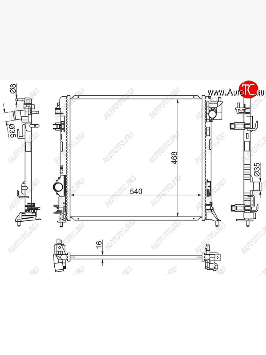 Радиатор двигателя (пластинчатый, МКПП/АКПП) SAT Nissan Qashqai 2 J11 рестайлинг (2017-2022)  в Самаре Самарской области