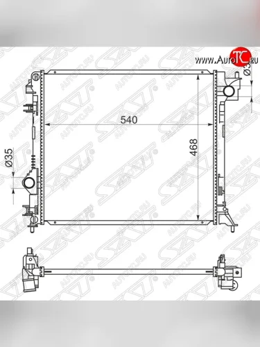 Радиатор двигателя (пластинчатый, R9M, МКПП/АКПП) SAT Nissan X-trail 3 T32 рестайлинг (2017-2022)