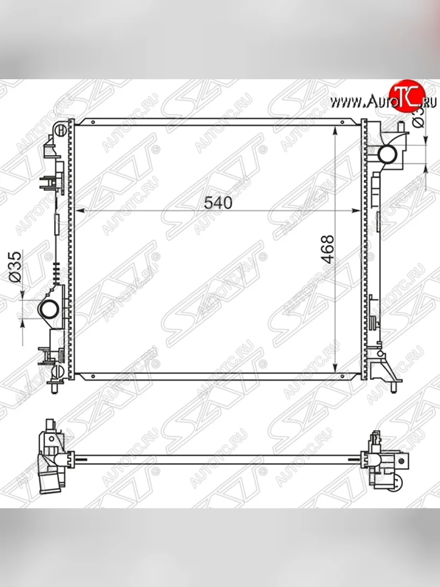 Радиатор двигателя (пластинчатый, R9M, МКПП/АКПП) SAT Nissan Qashqai 2 J11 рестайлинг (2017-2022)  в Самаре Самарской области