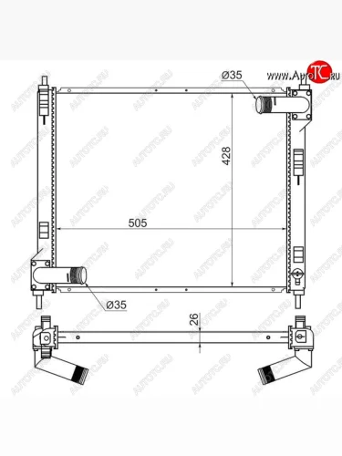 Радиатор двигателя (пластинчатый, MR16, МКПП/АКПП) SAT Nissan Juke  1 YF15 (2010-2014) дорестайлинг