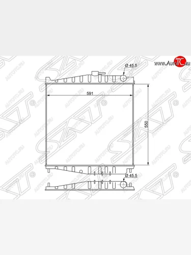 Радиатор двигателя (пластинчатый, FE6E, МКПП) SAT Nissan Condor (1990-2005)