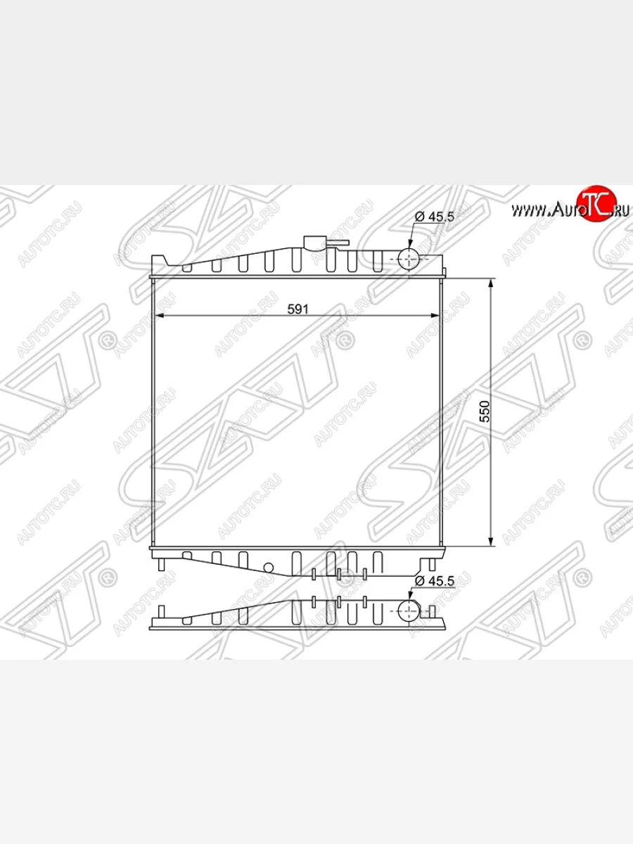 Радиатор двигателя (пластинчатый, FE6E, МКПП) SAT Nissan Condor (1990-2005)  в Самаре Самарской области