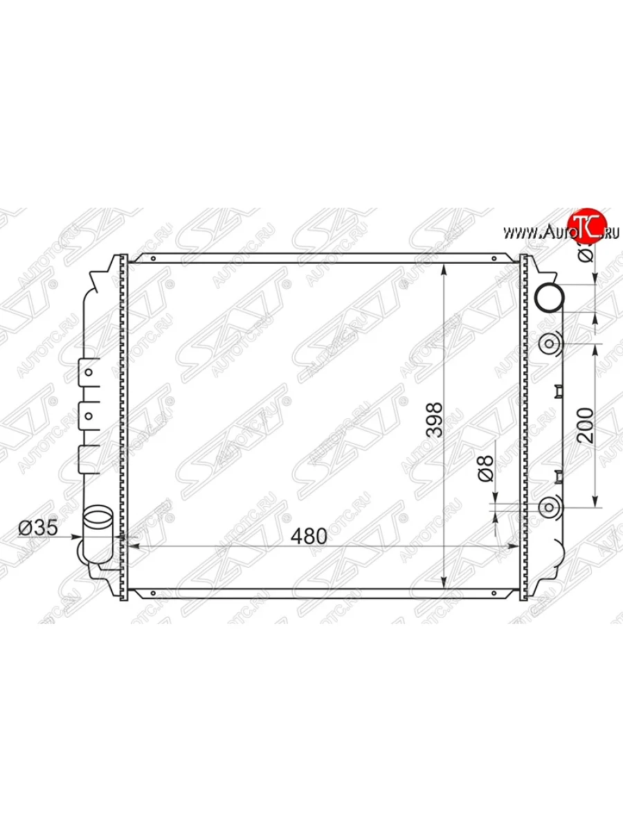 Радиатор двигателя (пластинчатый, МКПП/АКПП) SAT  Nissan Caravan (1986-2001)  в Керчи Республика Крым