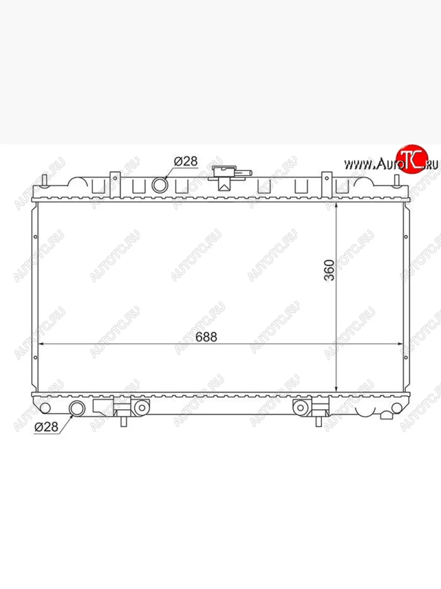 Радиатор двигателя (трубчатый, 1.3/1.8, МКПП/АКПП) SAT Nissan Almera 2 N16 седан дорестайлинг (2000-2003)  в Перми Пермском крае